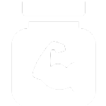 Weight gainer ikon hvid